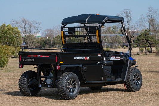 Crossfire E10 Cargo LWB Blue – Extended Tray Electric 4WD UTV for Worksites, Mining sites & Farms
