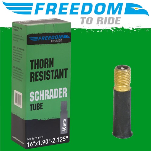 16 x 1.95 - 2.125 Thorn Resistant Tube - Car Valve