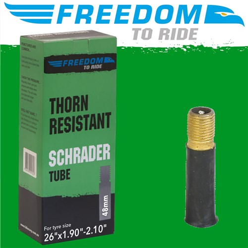 26 x 1.90 - 2.10 Thorn Resistant Tube - Car Valve